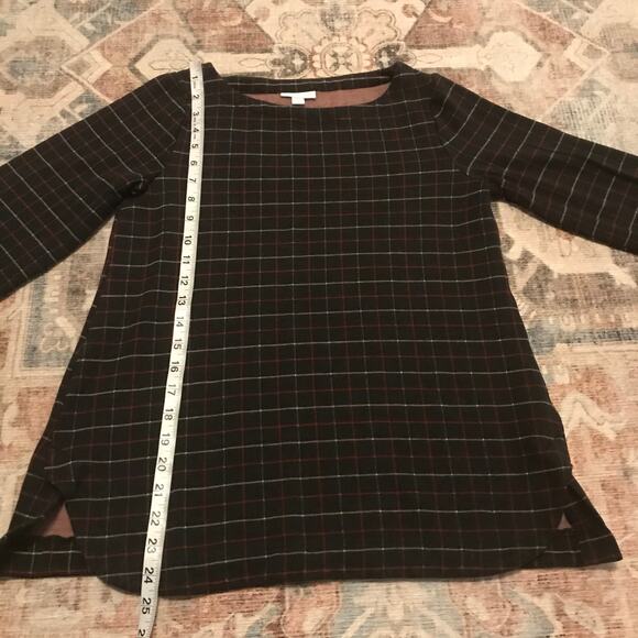 J. Jill Window Pane Top - Navy Red White - Size XS - Picture 3 of 6